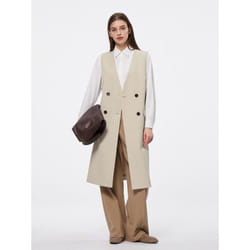 Gu By Uniqlo Long Gilet Z+e - 31 BEIGE/3XL