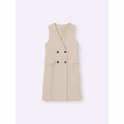 Gu By Uniqlo Long Gilet Z+e - 31 BEIGE/3XL
