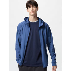 Uniqlo Japan Ultra Stretch Dry Ex Full Zip Hoodie  Long Sleeve - 66 BLUE/S
