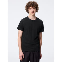 Gu By Uniqlo Cotton Collar Crew Neck Tee - 62 BLUE/3XL