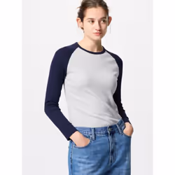 Uniqlo Japan SofT Rib T - 69 NAVY/XS