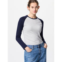 Uniqlo Japan SofT Rib T - 69 NAVY/XS