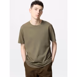 Uniqlo Japan Supima CoTTon Crew Neck T shirT  shorT Sleeve - 56 OLIVE/XL