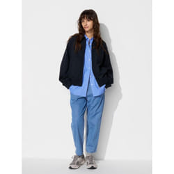 Uniqlo Japan Cotton Relaxed Ankle Pants - 65 BLUE/3XL