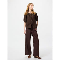 Uniqlo Japan Linen Blend Easy Pants - 38 DARK BROWN/M