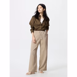 Uniqlo Japan Linen Blend Easy Pants - 32 BEIGE/3XL