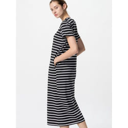 Uniqlo Japan Air Rhythm Cotton Bra Dress Short Sleeve - 09 BLACK/XS
