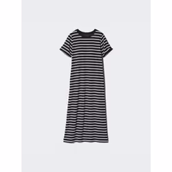Uniqlo Japan Air Rhythm Cotton Bra Dress Short Sleeve - 09 BLACK/XS