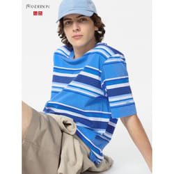 Uniqlo Japan STriped T shirT - 66 BLUE/M