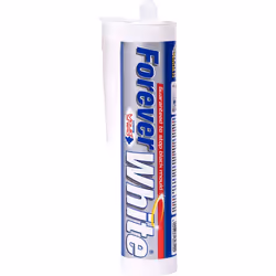 Everbuild Forever White Anti-mould Silicone Sealant, White, 295 ml