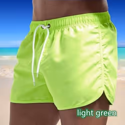 Summer Men's Quick-Drying Swim Trunks Sports Pants Swimwear Beach Shorts Jogging Shorts - green, S
