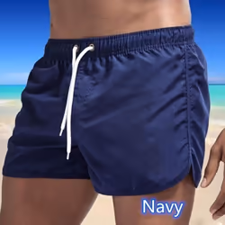 Summer Men&apos;s Quick-Drying Swim Trunks Sports Pants Swimwear Beach Shorts Jogging Shorts - white, M