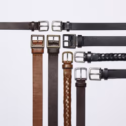 Uniqlo Japan Italian Oiled Leather Belt - 09 BLACK/M