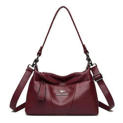 Middle-aged Women's Crossbody Bag Women's Large Capacity Shoulder Bag - red