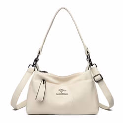Middle-aged Women's Crossbody Bag Women's Large Capacity Shoulder Bag - beige
