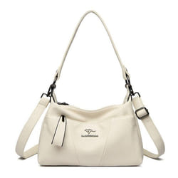Middle-aged Women's Crossbody Bag Women's Large Capacity Shoulder Bag - beige