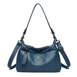 Middle-aged Women's Crossbody Bag Women's Large Capacity Shoulder Bag - blue