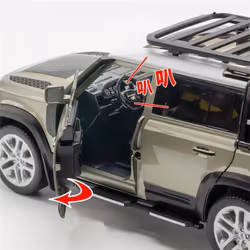 1/18 Land Rover Range Rover SUV Alloy Car Model Front Wheel Steering Multi-function Off-road Vehicle Car Model Sound and Light Children's Toy G - blue