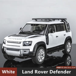1/18 Land Rover Range Rover SUV Alloy Car Model Front Wheel Steering Multi-function Off-road Vehicle Car Model Sound and Light Children's Toy - white
