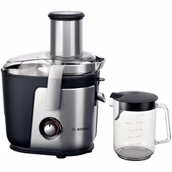 Bosch MES4010, Centrifugal juicer, Black, Silver, Step, 3 L, 1.5 L, 8.4 cm