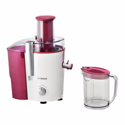 Bosch MES25C0, Centrifugal juicer, Cherry (fruit), Transparent, White, Step, 2 L, 1.25 L, 1.25 L