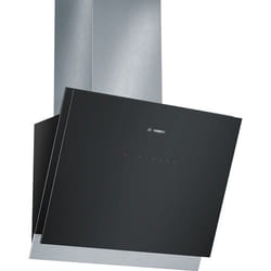 Bosch DWK068G61B cooker hood Wall-mounted Black, Silver 850 m³/h