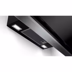 Bosch Serie 8 DWK98PR60B cooker hood Wall-mounted Black, Stainless steel 837.4 m³/h