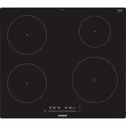 Siemens EH601FEB1E, Black, Built-in, Zone induction hob, Glass-ceramic, 4 zone(s), 4 zone(s)