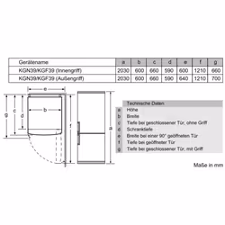 Siemens KG39NXI35 fridge-freezer Freestanding 366 L Stainless steel