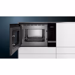 Siemens iQ500 BF525LMS0B microwave Black, Stainless steel Combination microwave Built-in 20 L 800 W