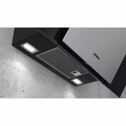Siemens iQ300 LC87KBM60B cooker hood Wall-mounted Black, Stainless steel 676 m³/h
