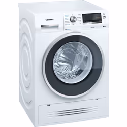 Siemens iQ500 WD14H422GB, Front-load, Built-in, White, Left, Buttons, Rotary, Touch, Stainless steel