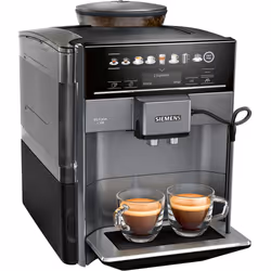 Siemens EQ.6 plus TE651209GB, Espresso machine, 1.7 L, Coffee beans, Ground coffee, Built-in grinder, 1500 W, Black, Silver