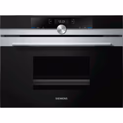 Siemens iQ700 CD634GAS0B, Small, 38 L, 30 - 100 °C, Black, Stainless steel, Rotary, Touch, Front