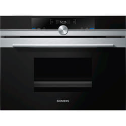 Siemens iQ700 CD634GAS0B steam oven Small Black, Stainless steel Rotary, Touch