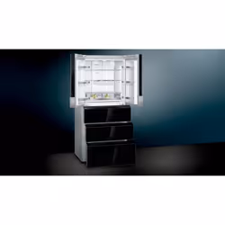 Siemens iQ700 KF86FPBEA side-by-side refrigerator Freestanding 491 L E Black
