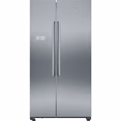 Siemens iQ300 KA93NVIFP, Freestanding, American door, Stainless steel, Door-on-door, Touch, LED