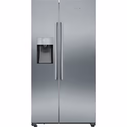 Siemens iQ500 KA93IVIFPG, Freestanding, American door, Stainless steel, LED, Glass, 562 L