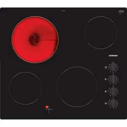 Siemens iQ100 ET61RCEA1E, Black, Built-in, 59.2 cm, Ceramic, Ceramic, 4 zone(s)
