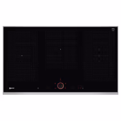 Neff T59TS61N0, Black, Stainless steel, Built-in, Zone induction hob, Glass-ceramic, 5 zone(s), 5 zone(s)
