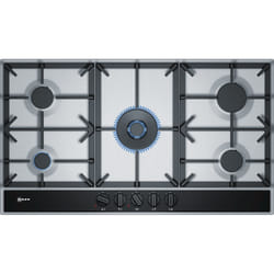 Neff N 70 Black, Stainless steel Built-in Gas 5 zone(s)
