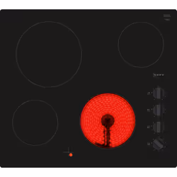 Neff N 30, Black, Built-in, 60 cm, Ceramic, Ceramic, 4 zone(s)