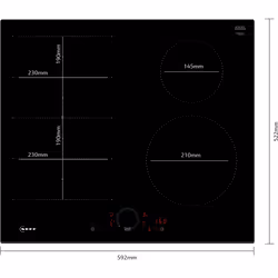 Neff T66FHE4L0 hob Black Built-in 60 cm Zone induction hob 4 zone(s) - Additional view 5