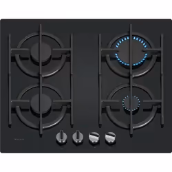 Neff T26PIP4S0, Black, Built-in, 60 cm, Gas, Tempered glass, 4 zone(s)