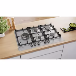 Neff T27CIS8N0 hob Black, Stainless steel Built-in 75 cm Gas 5 zone(s) - Additional view 4