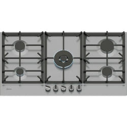 Neff T29CIR8N0 hob Black, Stainless steel Built-in 90 cm Gas 5 zone(s)