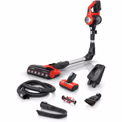 Bosch BBS711ANM, Stick vacuum, Bagless, Black, Red, Stainless steel, 0.3 L, Dry, Bare floor, Carpet, Hard floor, Stair steps, ...