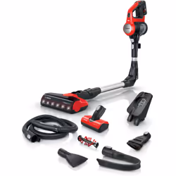 Bosch BCS711PET, Stick vacuum, Bagless, Black, Red, 0.3 L, Germany, Dry