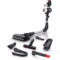 Bosch BCS711XXL, Stick vacuum, Bagless, White, 0.3 L, Dry, Filtering