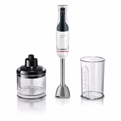 Bosch Serie 4 MSM4W220, Immersion blender, 0.6 L, Ice crushing, 1.4 m, 600 W, White